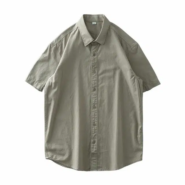 杜克恩 简约时尚宽松休闲通勤短袖衬衫 男款