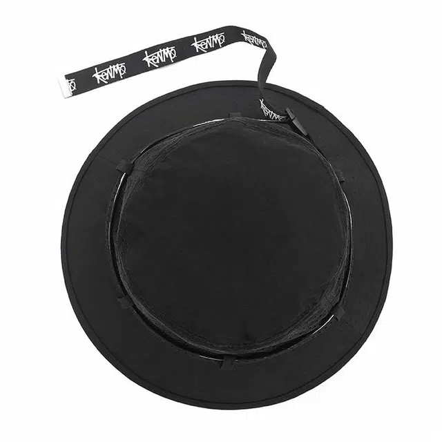 肯默 轻薄网眼透气街潮长飘带 聚酯纤维 渔夫帽 男女同款情侣款