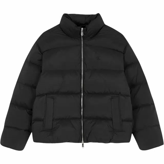 Calvin Klein High Neck Zip Jacket Black