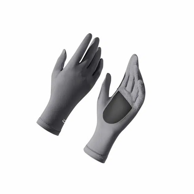 南极人 凉感冰丝夏季防紫外线开车骑行防滑透气户外遮阳可触屏 薄款 防晒手套 女款