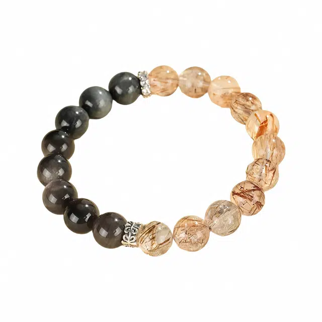 陌阡雪 【八方来财】新中式国风气质百搭小众设计高级感 时来运转 水逆消散 #好运天然 黄水晶 手串 男女同款情侣款