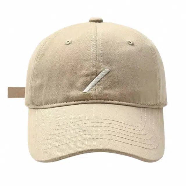 优莲茵 大头围韩版休闲刺绣斜杠 四季百搭显脸小简约户外防晒太阳帽 棉 鸭舌帽 男女同款情侣款