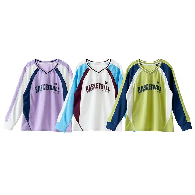 棉奇熊户外服 圆领插肩拼色长袖 儿童款