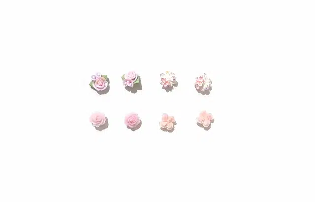 迎百宝 花语 春日浪漫花团锦簇 轻奢百搭设计感繁花似锦套装 一周不重样韩系温柔优雅通勤百搭修饰脸型 耳钉 男女同款情侣款