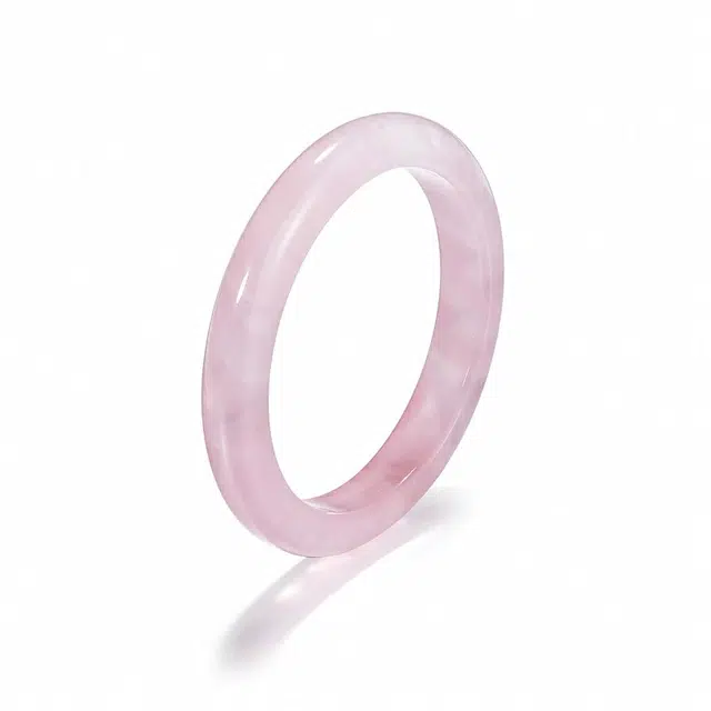 【幸运之石】 匠锁心玉 樱花粉贵妃桃花新中式国潮能量磁场时尚百搭清冷典雅高级感气质温婉正圈手饰显白天然 粉水晶 手镯 男女同款情侣款