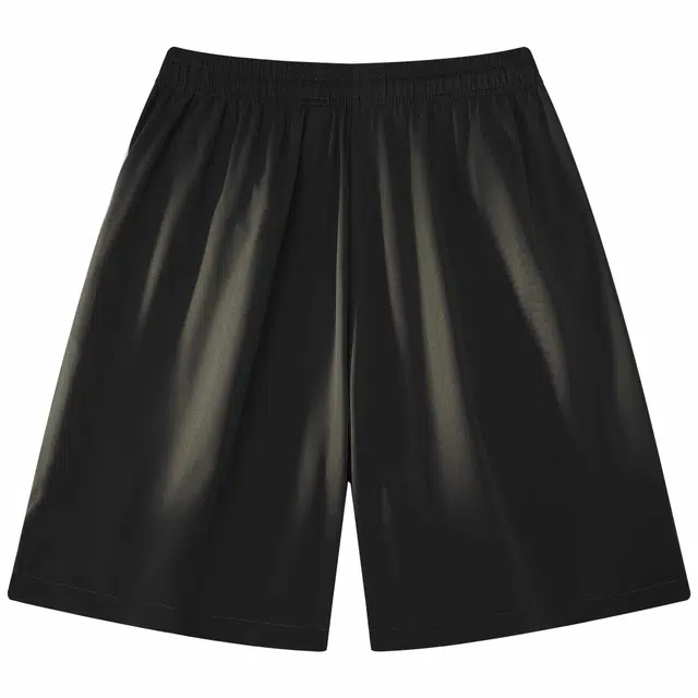 吾皇猫 美式复古舒适百搭宽松简约时尚柔软五分裤休闲短裤 男女同款