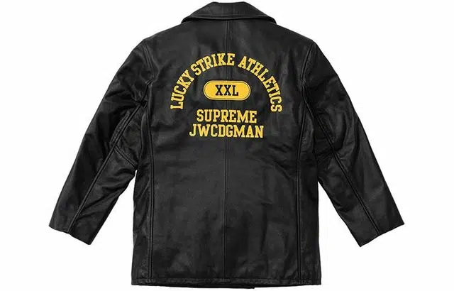 Supreme FW21 Week 11 x JUNYA WATANABE COMME des GARONS MAN x Schott Leather Peacoat