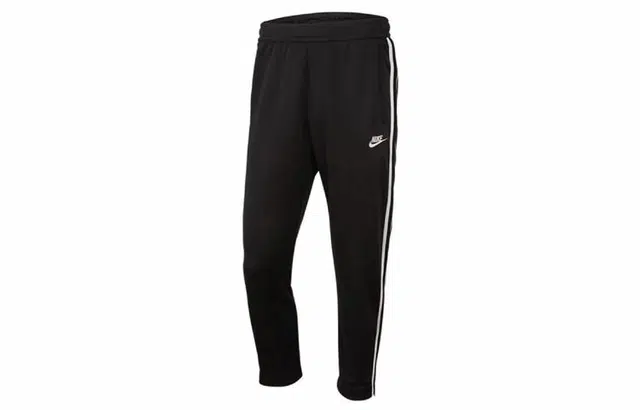 Nike Track Pants Zipper Side Stripe Black