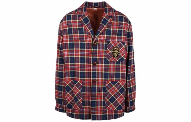 Gucci Plaid Button Jacket