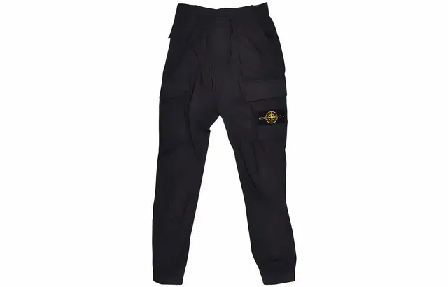 Stone Island SS22 Compass Patch Cargo Pants Carbon Black