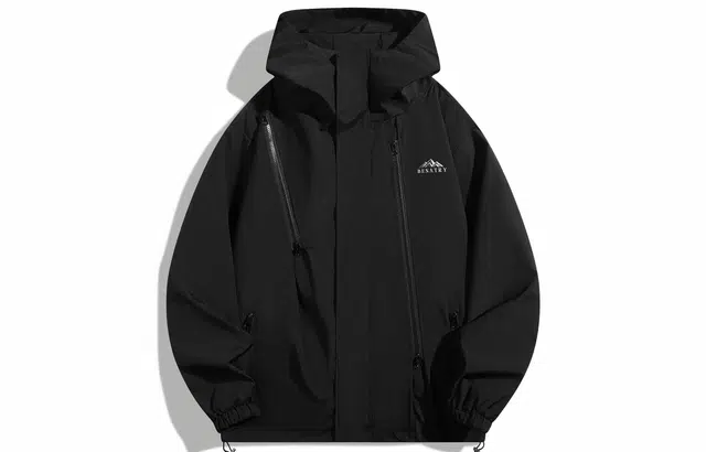 BENATRY Logo Mountain Print Waterproof Jacket