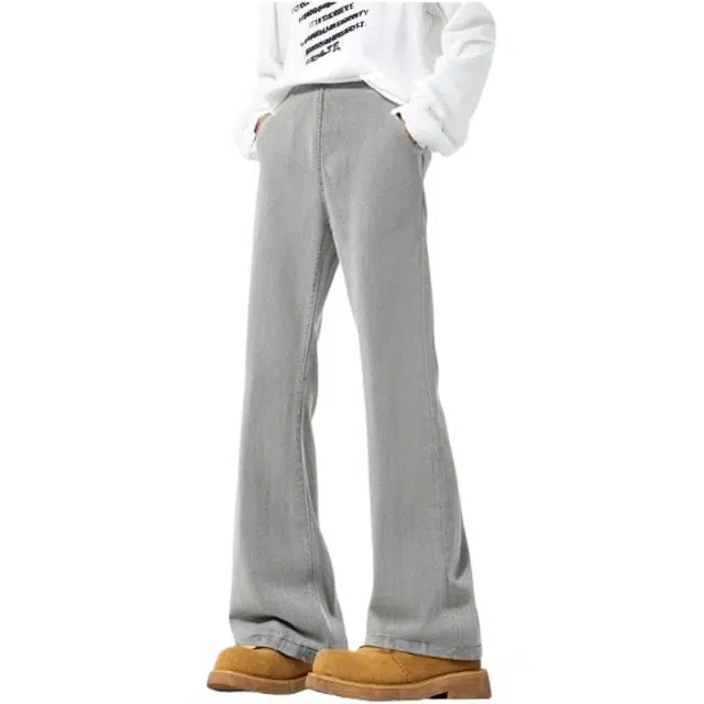 巴塞罗那足球俱乐部 美式复古水洗做旧多风格百搭休闲垂感牛仔裤 男女同款