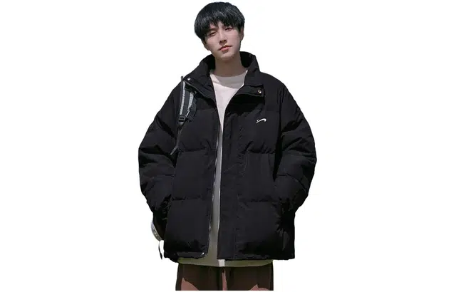 贵人鸟 立领拉链纯色图案长袖棉服 男款