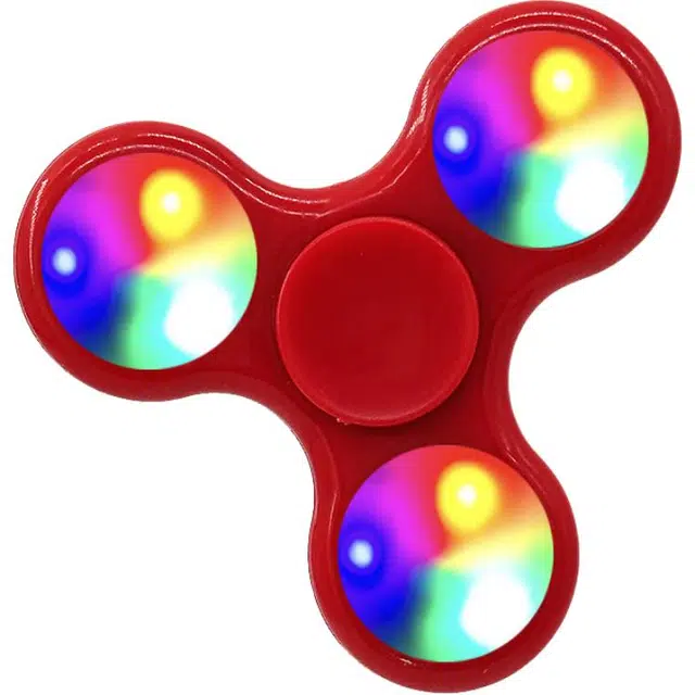 哈杰布雷特 水晶发光指尖陀螺电镀掌上旋转塑料手指陀螺 智能玩具