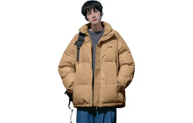 贵人鸟 立领拉链纯色图案长袖棉服 男款