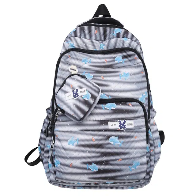 恒源祥 时尚印花小众设计 尼龙 双肩包 男女同款情侣款 多色