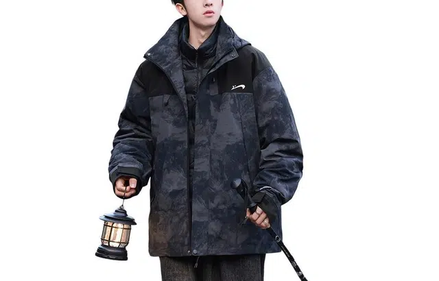 贵人鸟 保暖防寒连帽长袖三合一羽绒服 男款