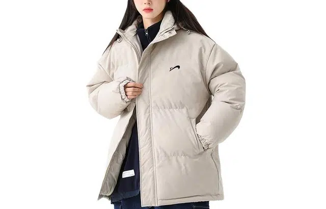 贵人鸟 纯色连帽加厚宽松拉链棉服 男女同款