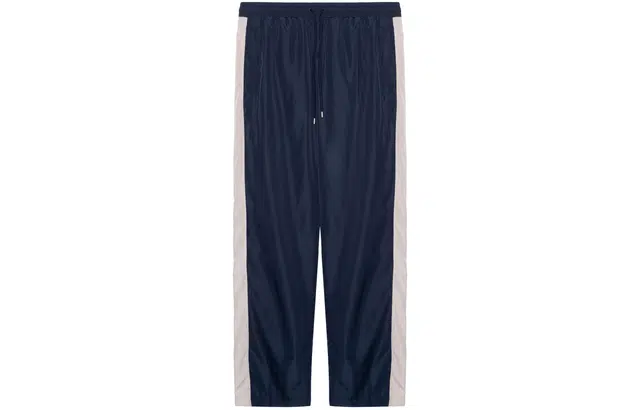 GUCCI FW22 Logo Stripe Knit Pants Blue