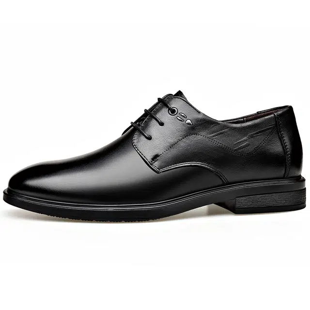 罗蒙 头层牛皮 简约舒适通勤百搭 正装皮鞋 男款 黑色