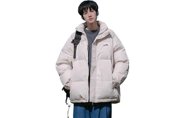 贵人鸟 立领拉链纯色图案长袖棉服 男款