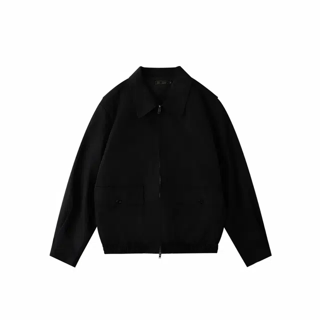 我是大卫 美式纯色翻领加绒加厚欧美风短款夹克外套 男女同款