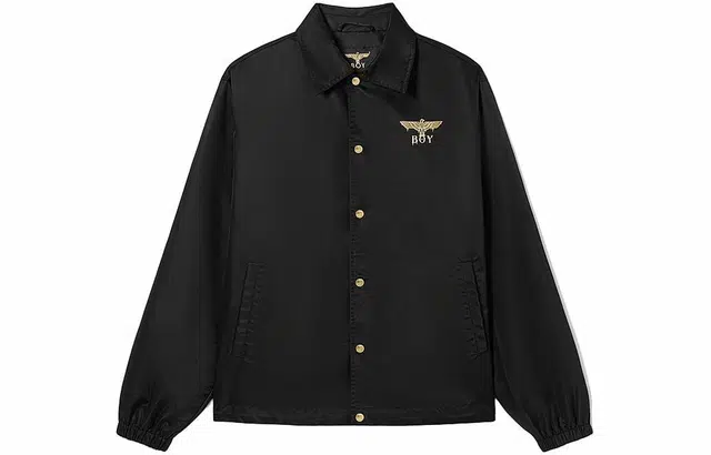 Boy London Letter Patch Single-Breasted Jacket Black