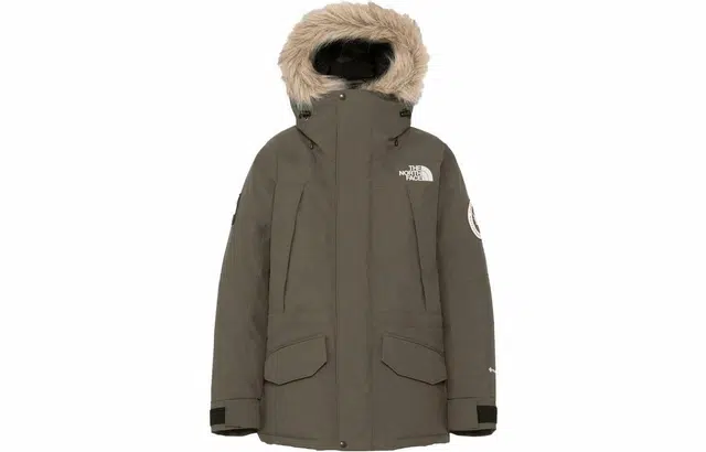 The North Face Logo Print Hooded Down Jacket