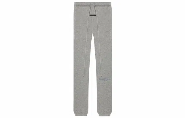Fear of God Essentials SS21 Sweatpant Dark Heather Oatmeal Logo