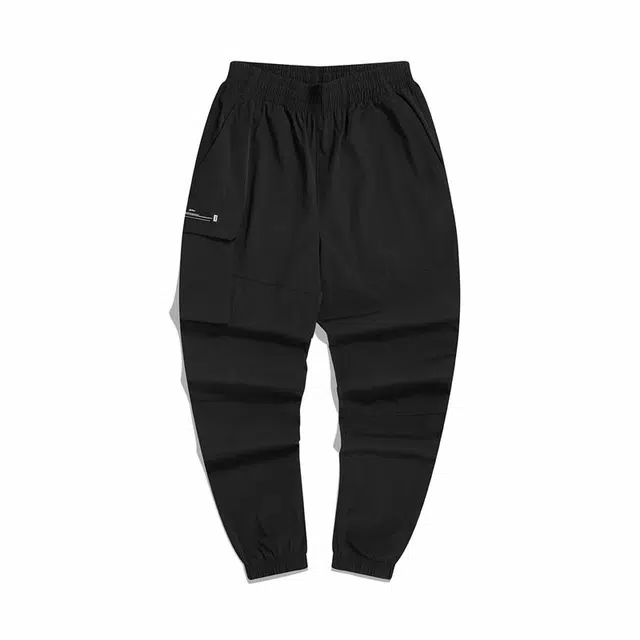 特步 纯色户外工装宽松束脚休闲裤 男款