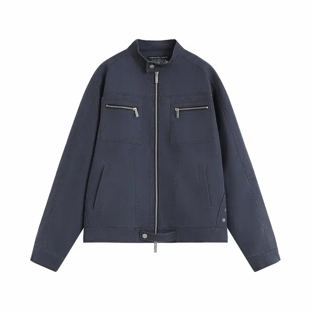 WAITINGWAVE Vintage Washed Canvas Jacket