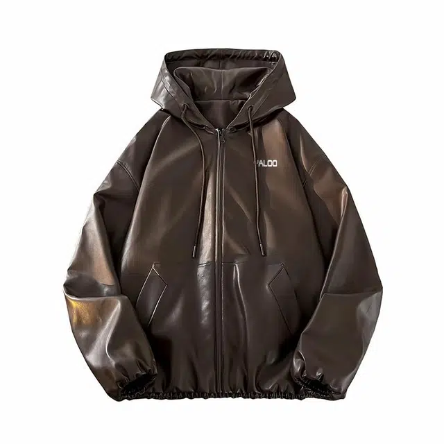 雅鹿 美式复古英伦学院风休闲飞行员时尚宽松潮流百搭防风连帽拉链开衫夹克外套 男女同款