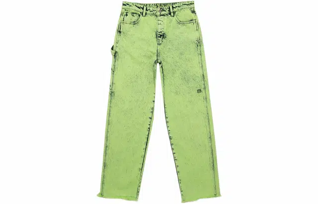 Drew House carpenter jean painted lime