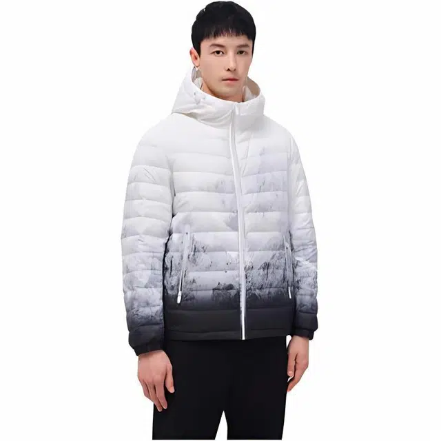 坦博尔 连帽轻薄短款长袖羽绒服 男款