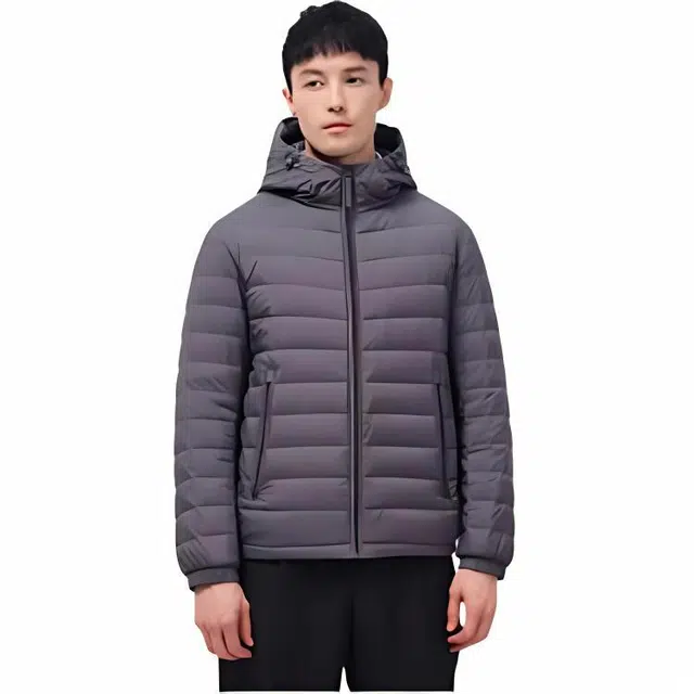 坦博尔 连帽轻薄短款长袖羽绒服 男款