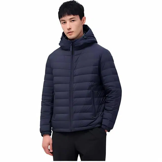 坦博尔 连帽轻薄短款长袖羽绒服 男款
