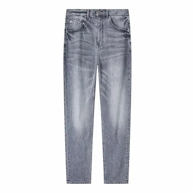 九牧王男裤专家 丹宁牛仔裤 时尚舒适基础牛仔裤 男款 中灰