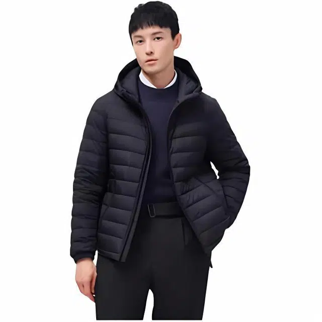 坦博尔 连帽轻薄短款长袖羽绒服 男款