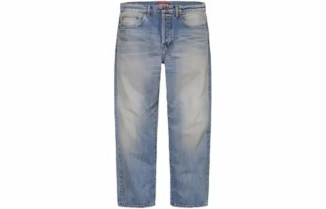 Supreme SS24 WEEK6 DISTRESSED LOOSE FIT SELVEDGE JEAN