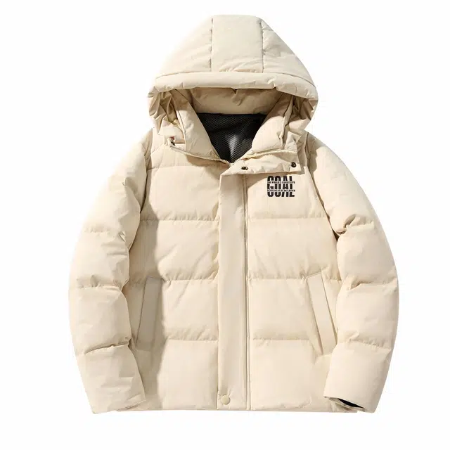 鸭鸭 高端通勤系列 冬季基础款纯色简约字母印花设计感学生党好物青少年防寒保暖显瘦显高小众垂感旅游连帽羽绒服 男女同款