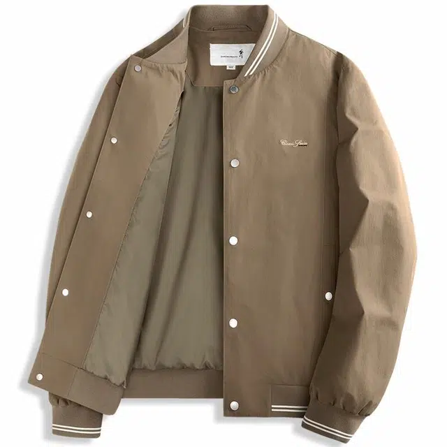 与狼共舞 都市通勤系列 休闲百搭舒适夹克外套 男款 深杏色