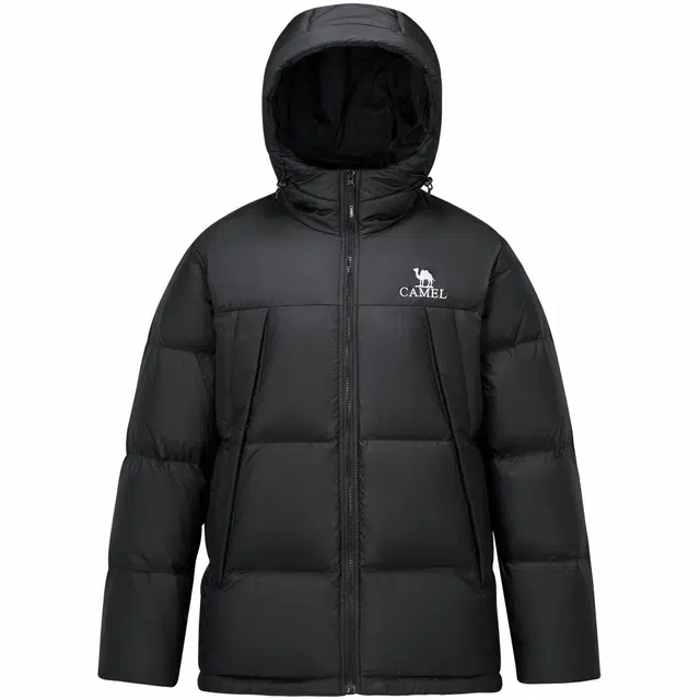 CAMEL Warm Fleece Windproof Hooded Puffer Jacket