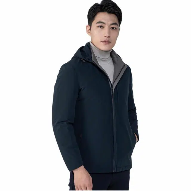 依文 休闲商务纯色棉服 男款