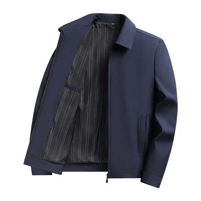 雅鹿 翻领高品质商务韩版休闲长袖拉链夹克外套 男女同款