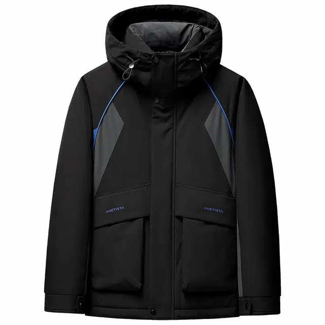 鸭鸭 拼色时尚韩版休闲短款羽绒服 通用