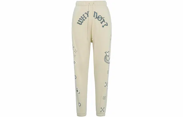 Jordan Why Not' Graphic Knit Pants Light Yellow