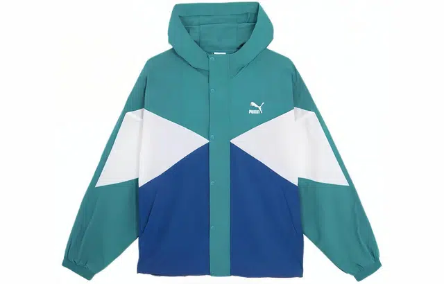 PUMA Logo Print Hoodie Jacket