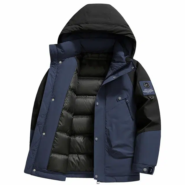 雅鹿 【许凯代言】 户外运动山系中长款加厚防寒防泼水冲锋衣外套羽绒服 男女同款