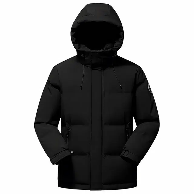 雅鹿 户外防风连帽加厚保暖长袖羽绒服 男女同款