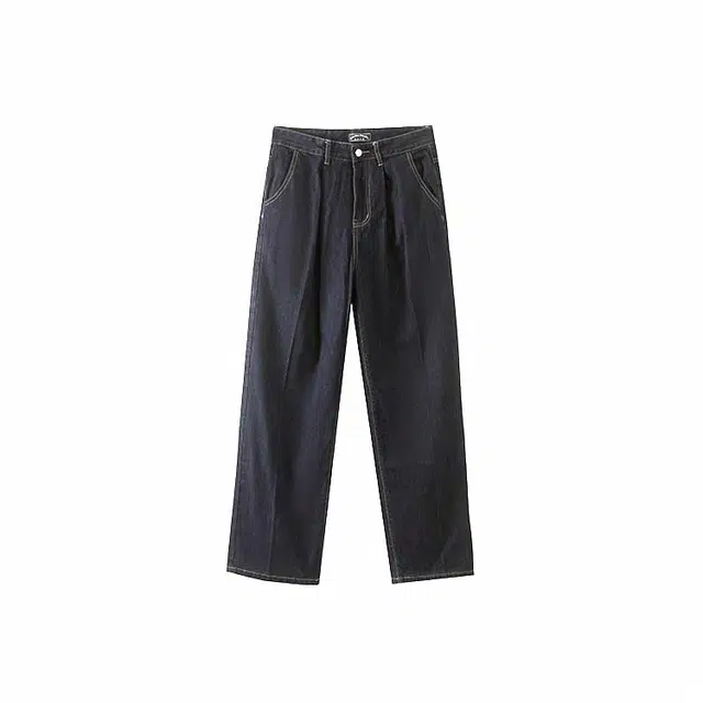 我是大卫 直筒宽松休闲牛仔裤 男女同款 黑色